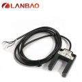 LANBAO 30mm proximity position sensor PNP NO+NC U type photoelectric sensor